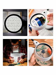 Лупа настольная с подсветкой на гибкой ноге Орбита OT-INL81